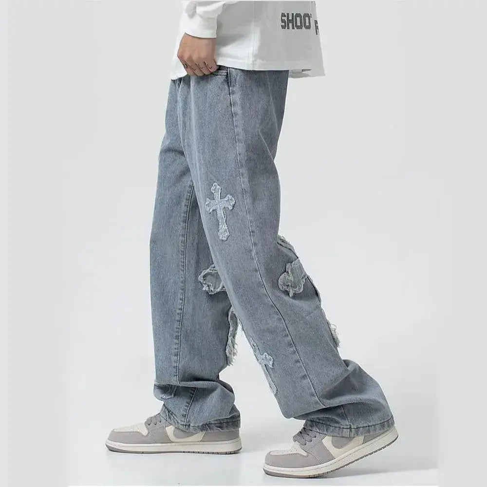 Cross Denim Pants